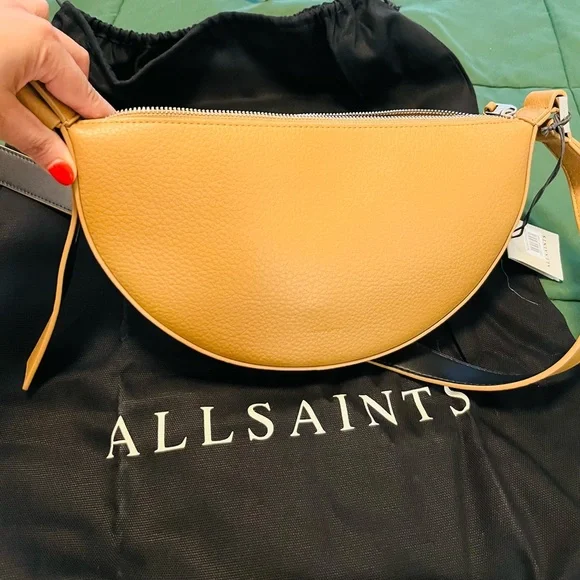 All Saints Crescent Crossbody Bag - Picture 1 of 6